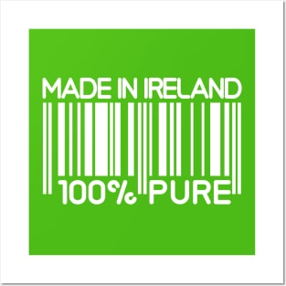 Made in Ireland [white on green] Posters and Art